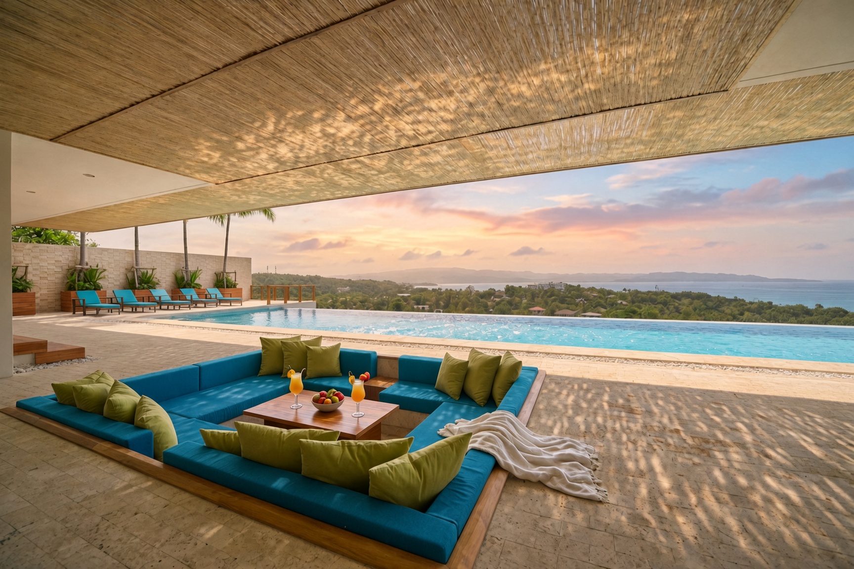 Caipirinha Villa pool and house above Diniwid